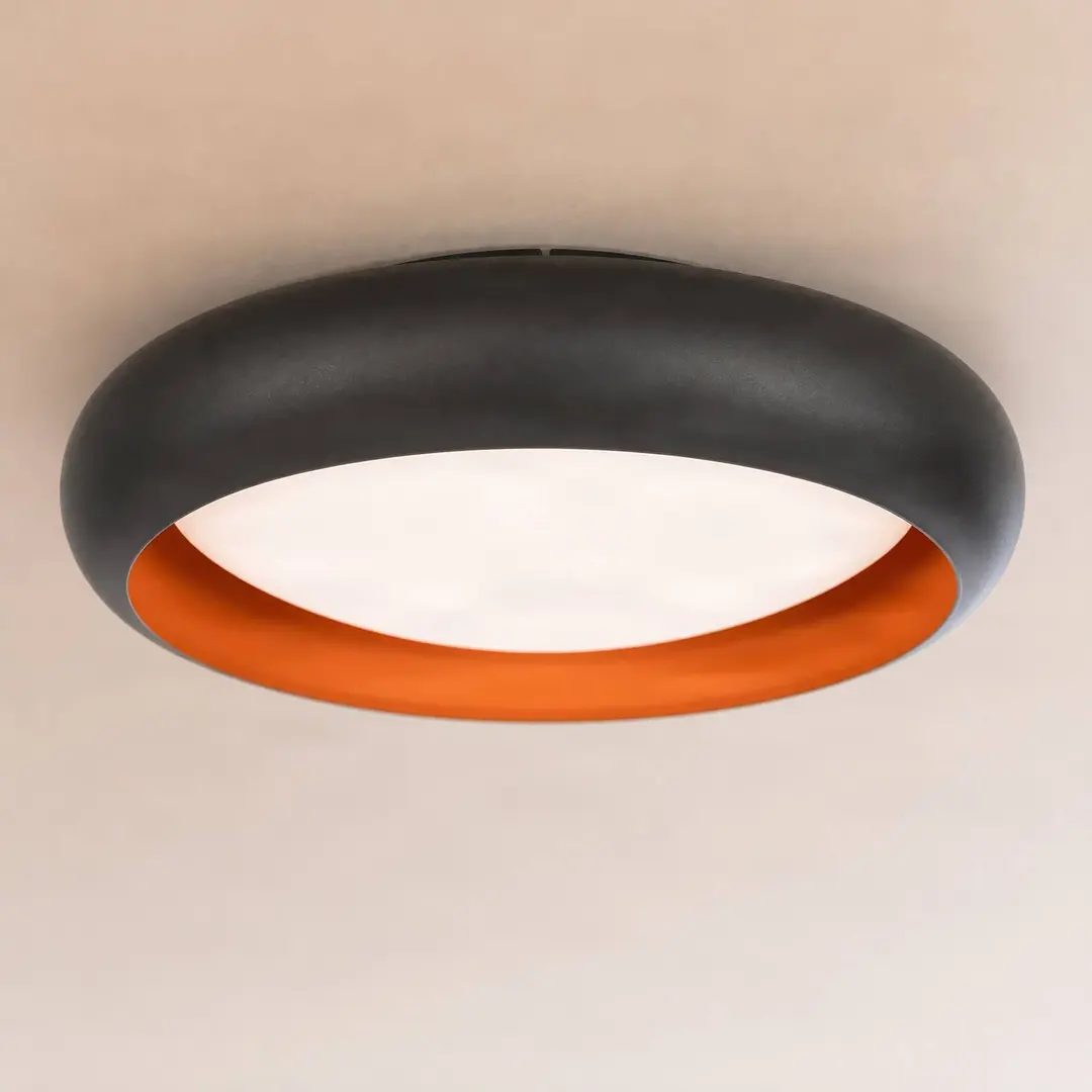 Lindby LED-Deckenlampe Serava, schwarz, Ø 60 cm, dimmbar