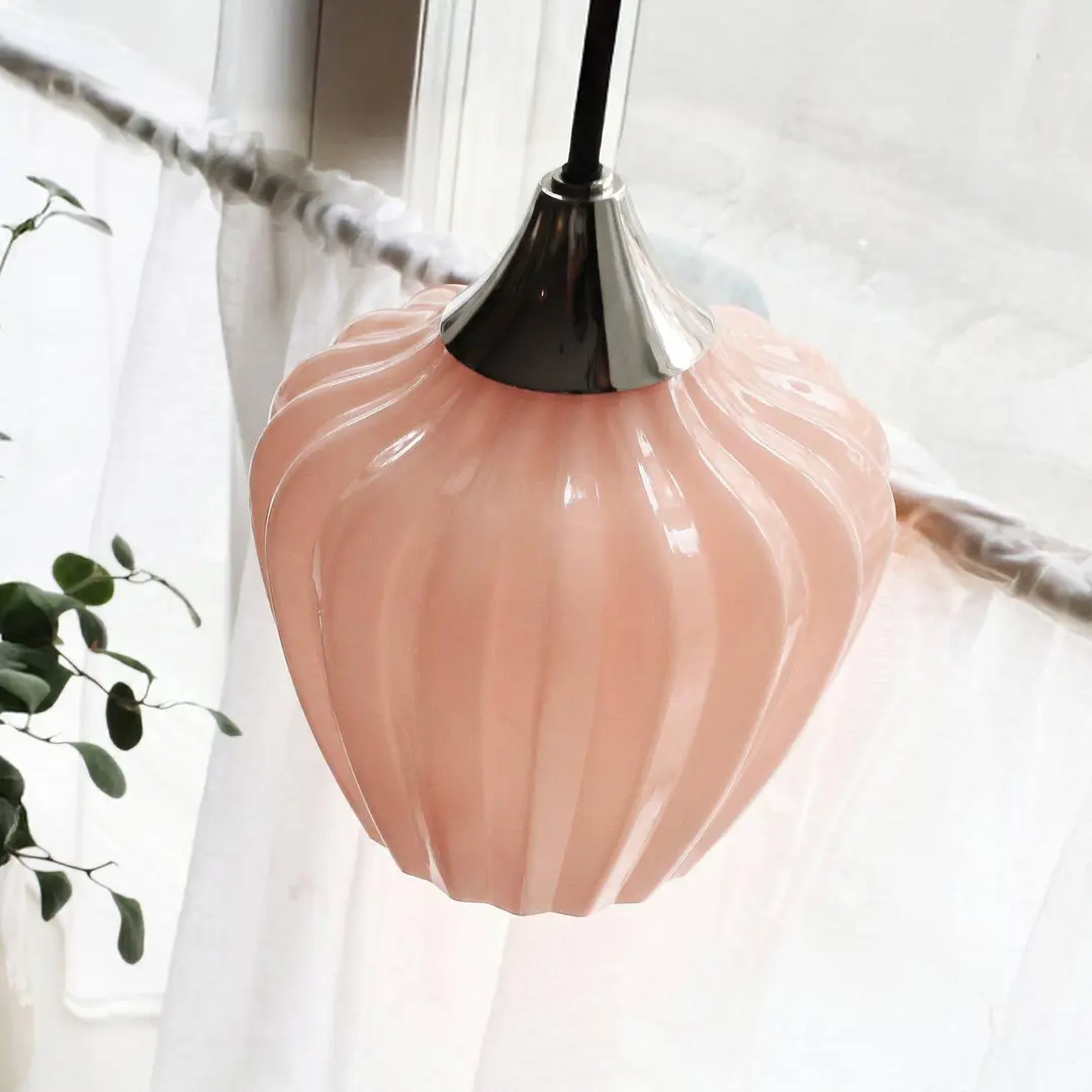 PR Home Pendelleuchte Amalfi, orange, Ø 14 cm, Glas, E14, Stecker