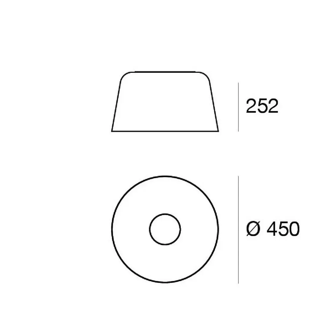 Linea Light LED-Deckenleuchte Delfi_S, schwarz, Ø 45 cm, Metall