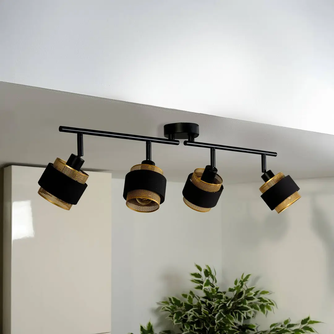 OSRAM Deckenleuchte Decor Spot Hornet, 4-fl., schwarz/gold