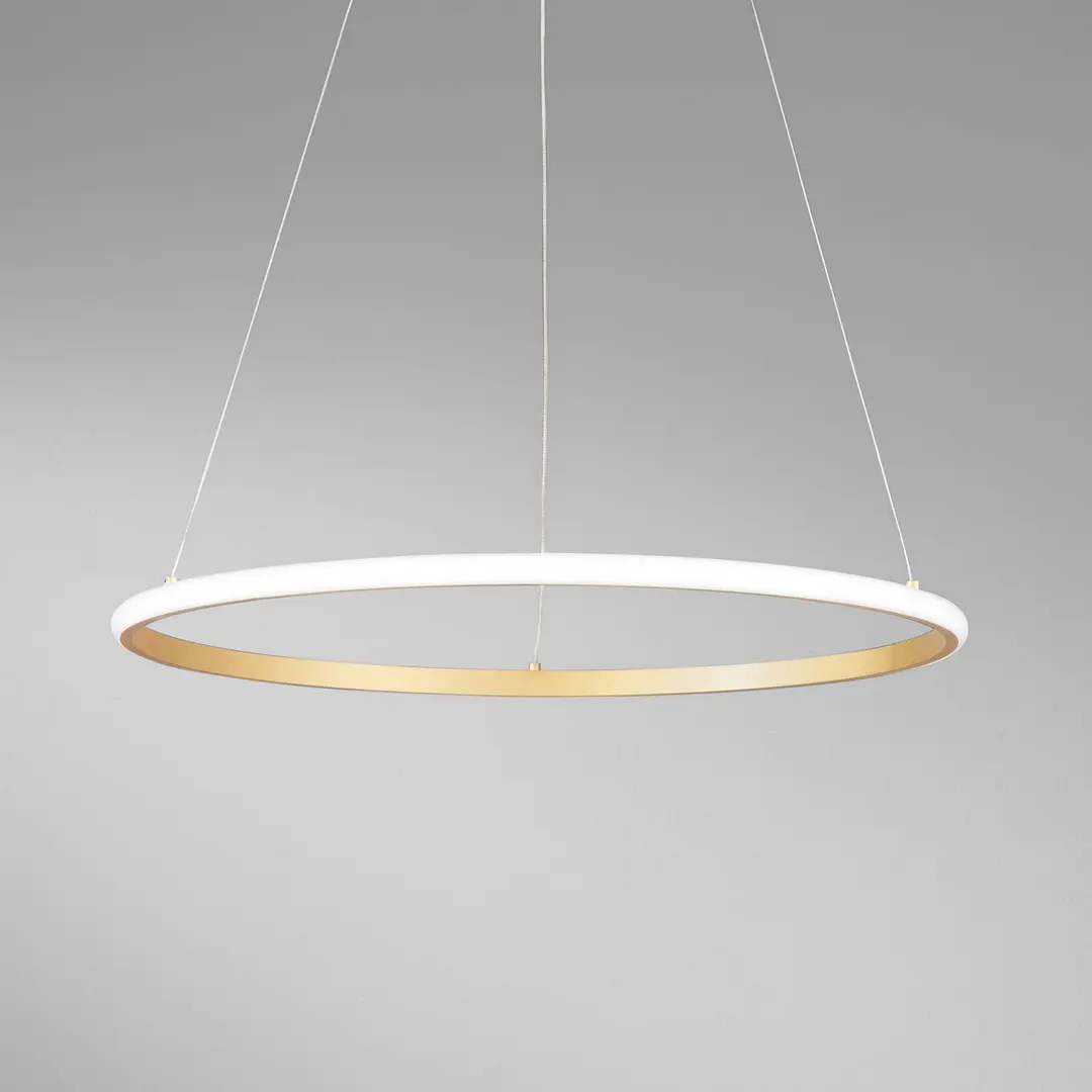 Luce Ambiente Design LED-Pendellampe Axis, Ø 60 cm, goldfarben, Metall, CCT