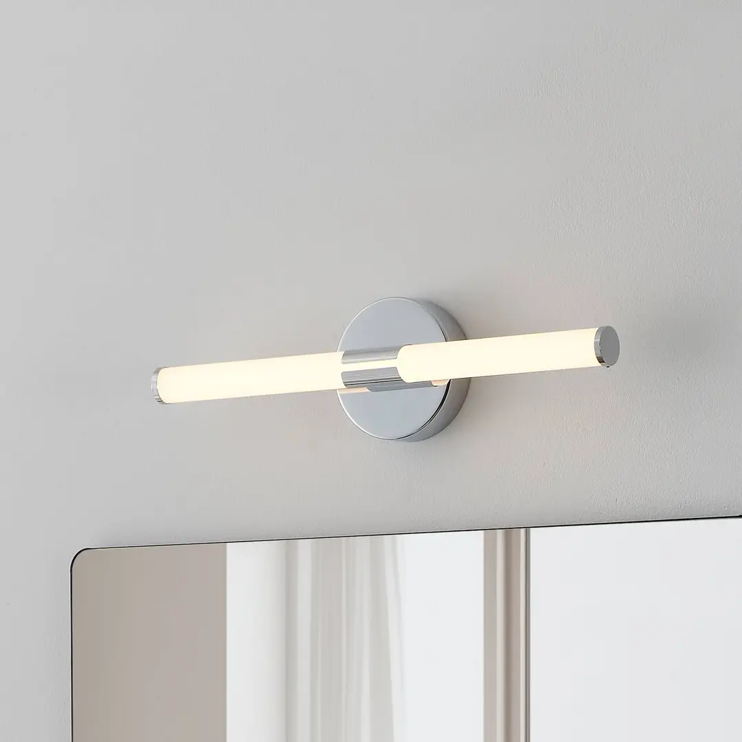 EGLO LED-Wandleuchte Ramola, chromfarben, Breite 45 cm, IP44, CCT