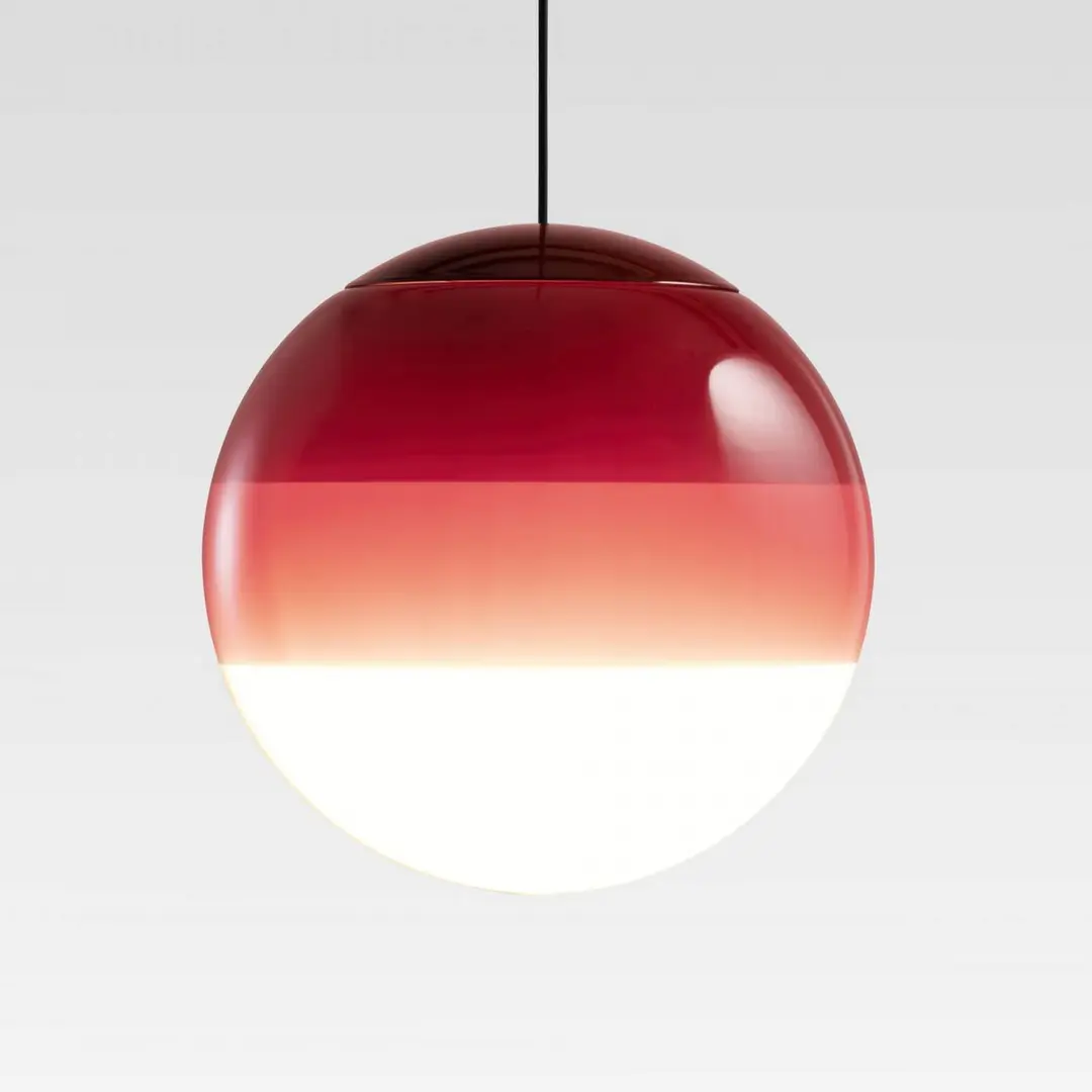 MARSET LED-Hängelampe Dipping Light, Ø 30 cm, burgunderrot