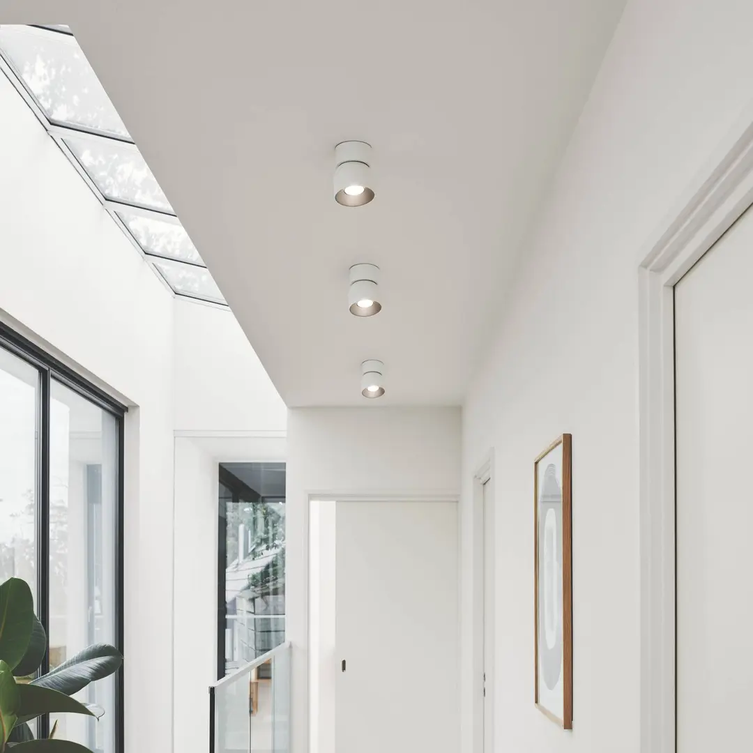 Nordlux Downlight Pitcher, weiß/silber, 1-flg., Metall, GU10