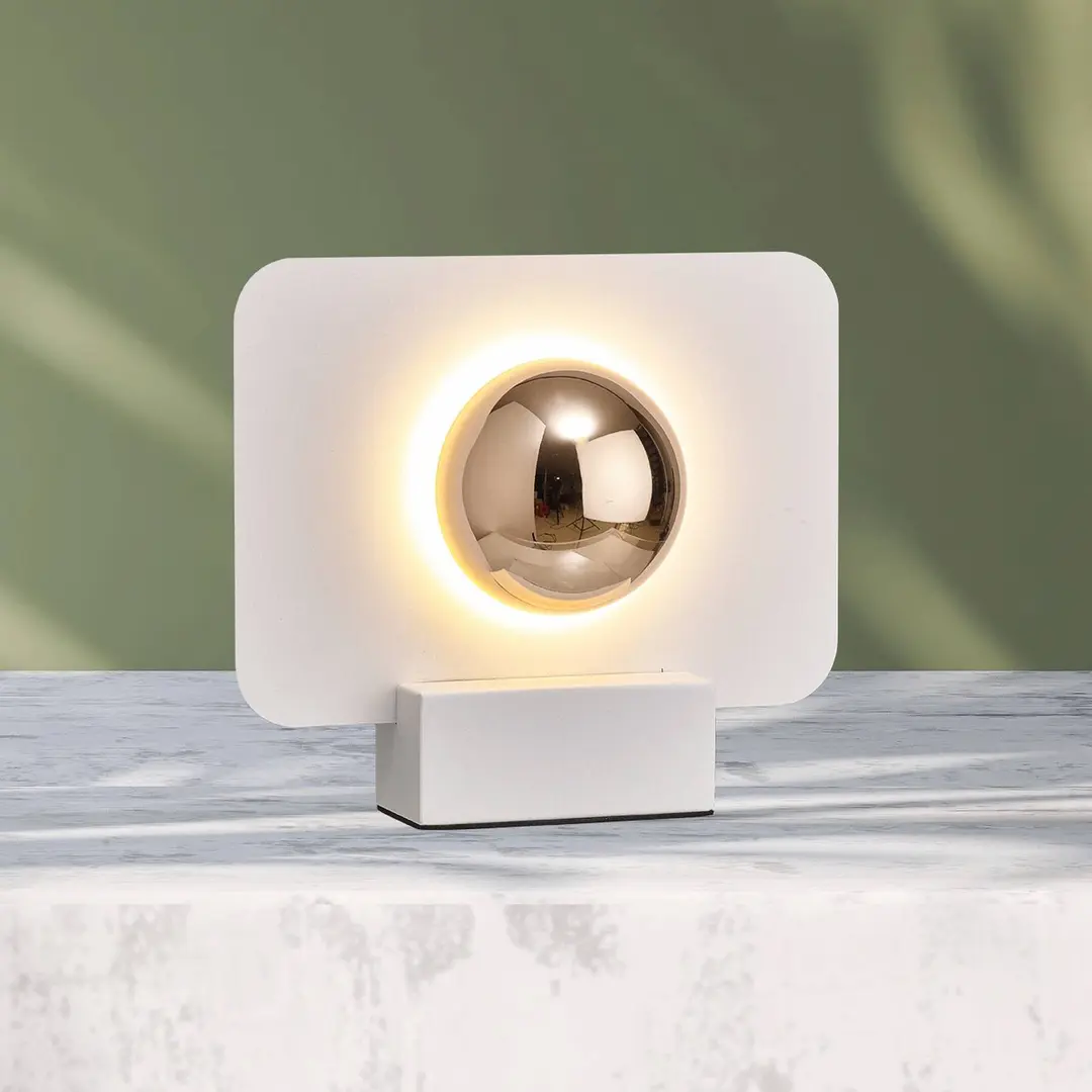 Mantra Iluminación LED-Tischleuchte Alba, indirekte Lichtwirkung, weiß
