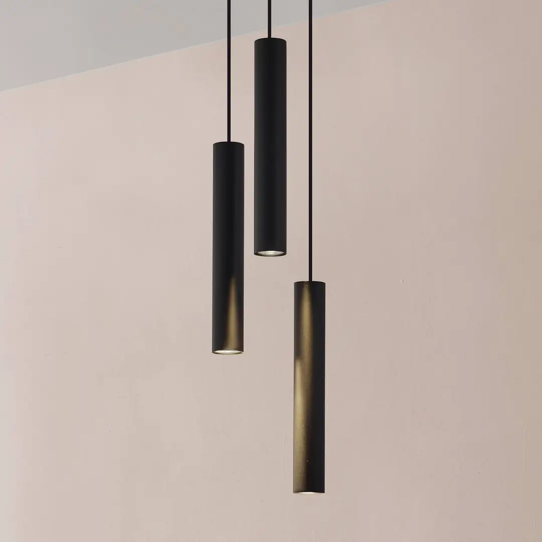 Lindby Hängeleuchte Joffrey, Ø 24 cm, schwarz, 3-flg., GU10