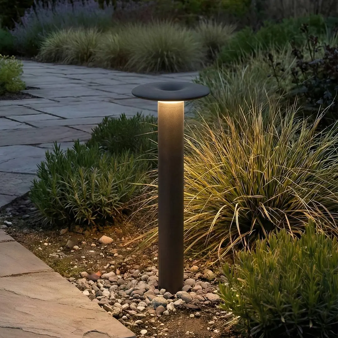 Lucande LED-Wegeleuchte Haloa, schwarz, Höhe 50 cm, IP54