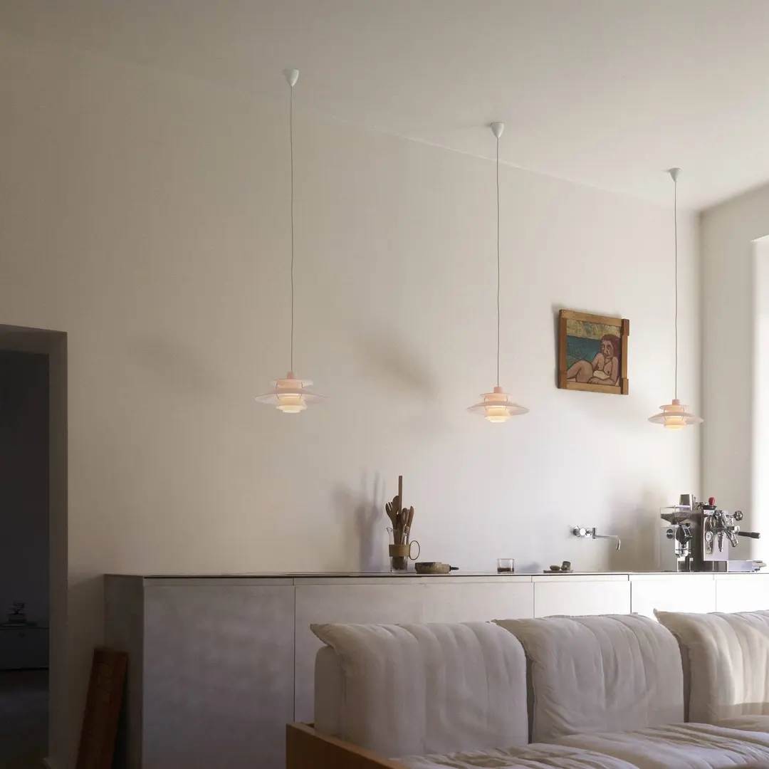 Louis Poulsen Hängeleuchte PH 5 320, opal-weiß, E14