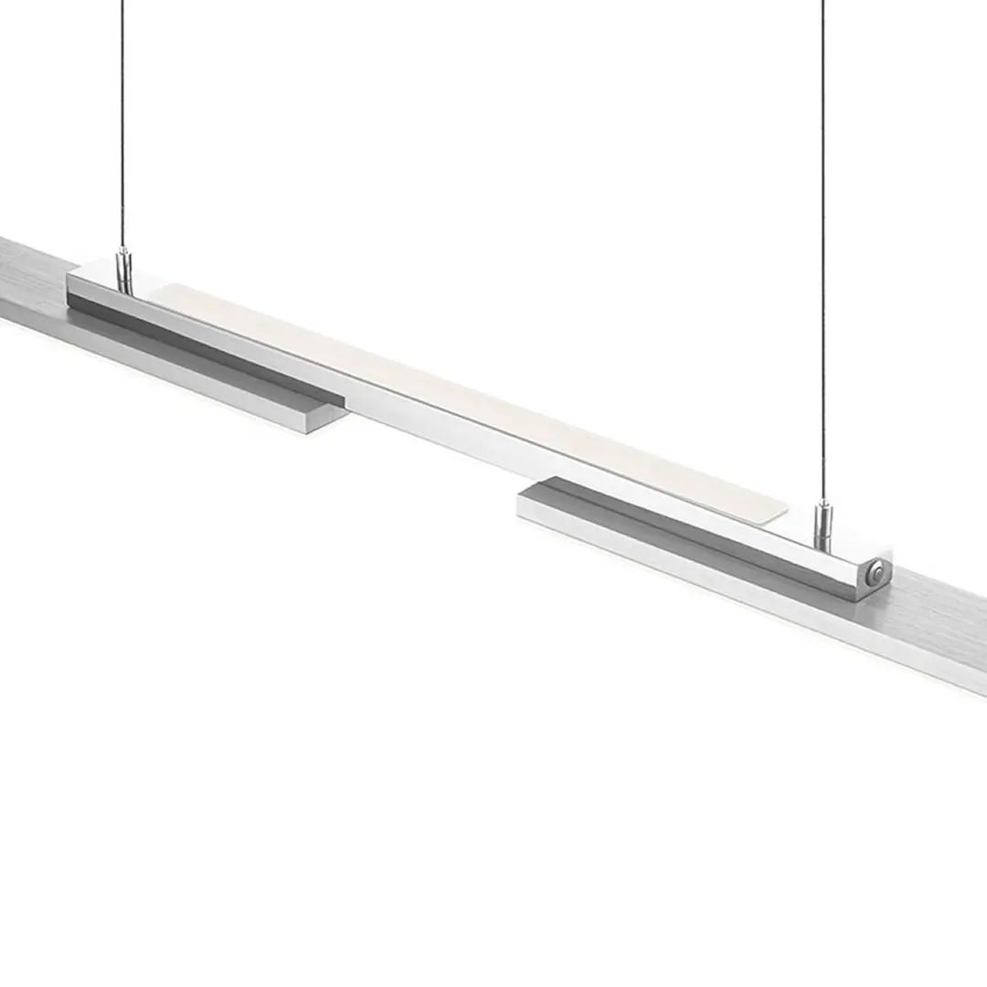 HELL LED-Hängelampe More, nickel/chrom, Länge 120 cm Metall
