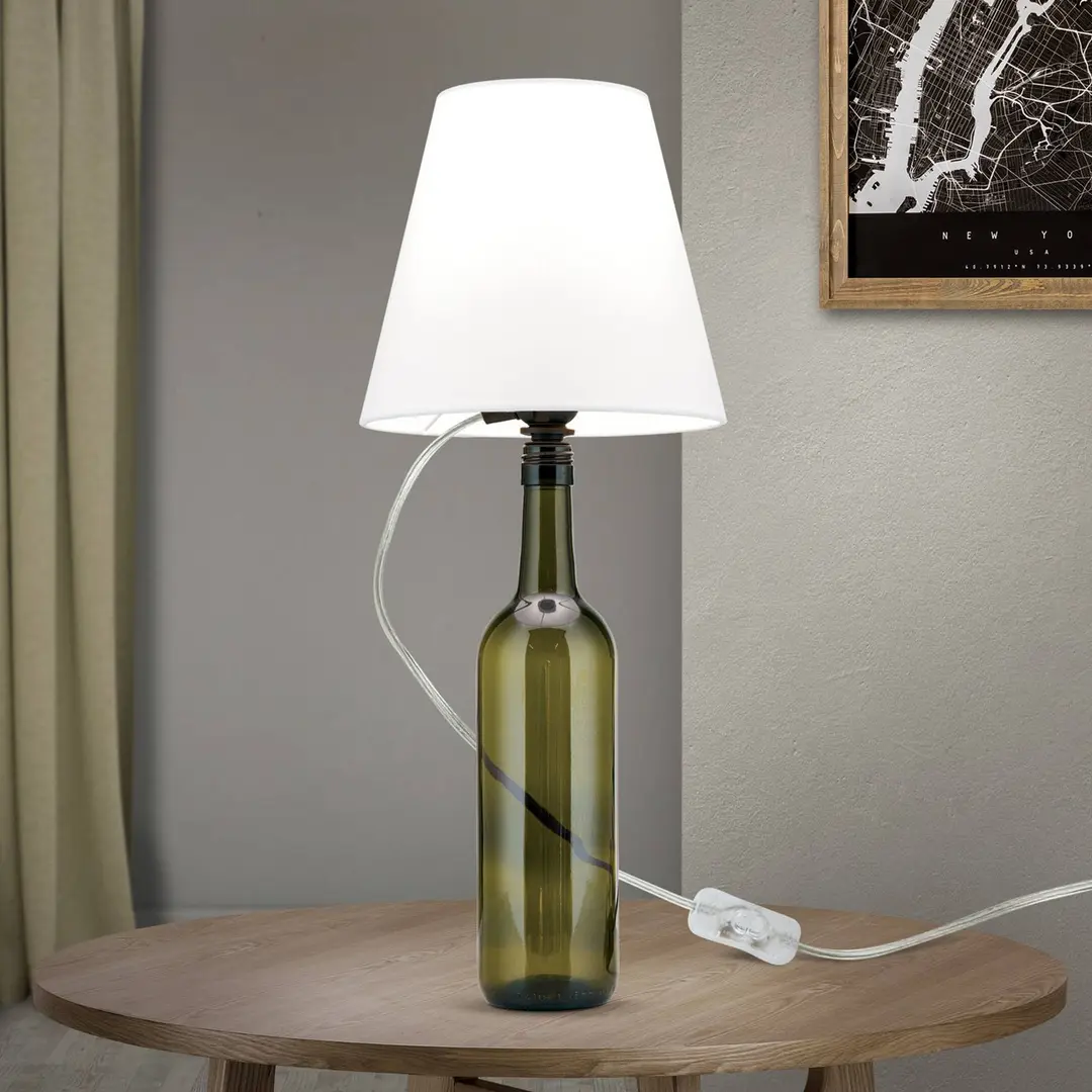 Orion E27-Lampenfassung BOTTLE, Kabel transparent, Länge 200 cm