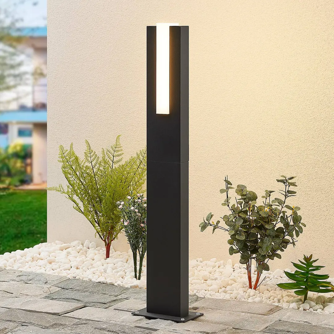 Lucande LED-Wegeleuchte Virgalia, 65 cm, IP65, anthrazit