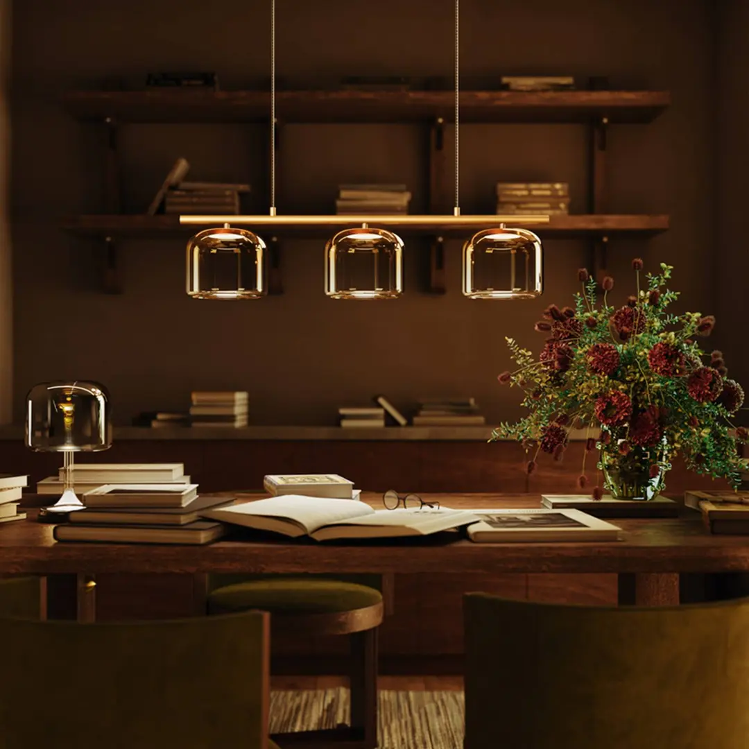 Maytoni LED-Hängeleuchte Spirito, 3-flammig, goldfarben, dim