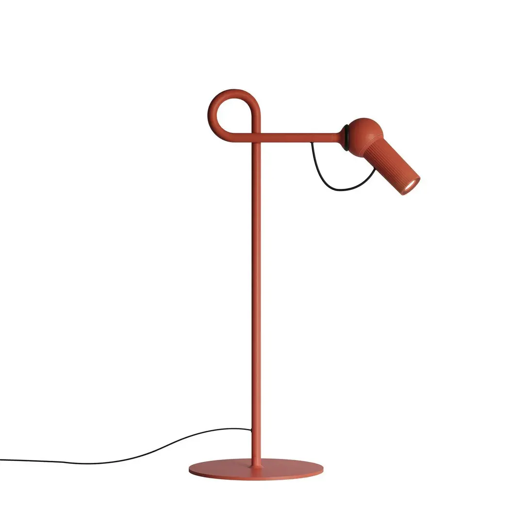 kdln LED-Tischleuchte Bird, rot, 48 cm, Metall, dimmbar