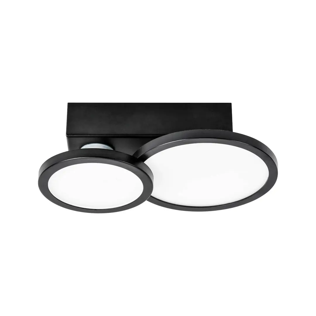 LIGHTME Deckenleuchte Aqua GU10 2-fl. schwarz