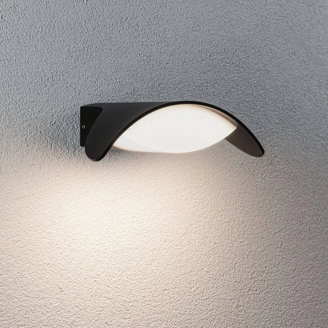 Paulmann LED-Außenwandlampe Mesana, anthrazit 24 cm Alu IP44