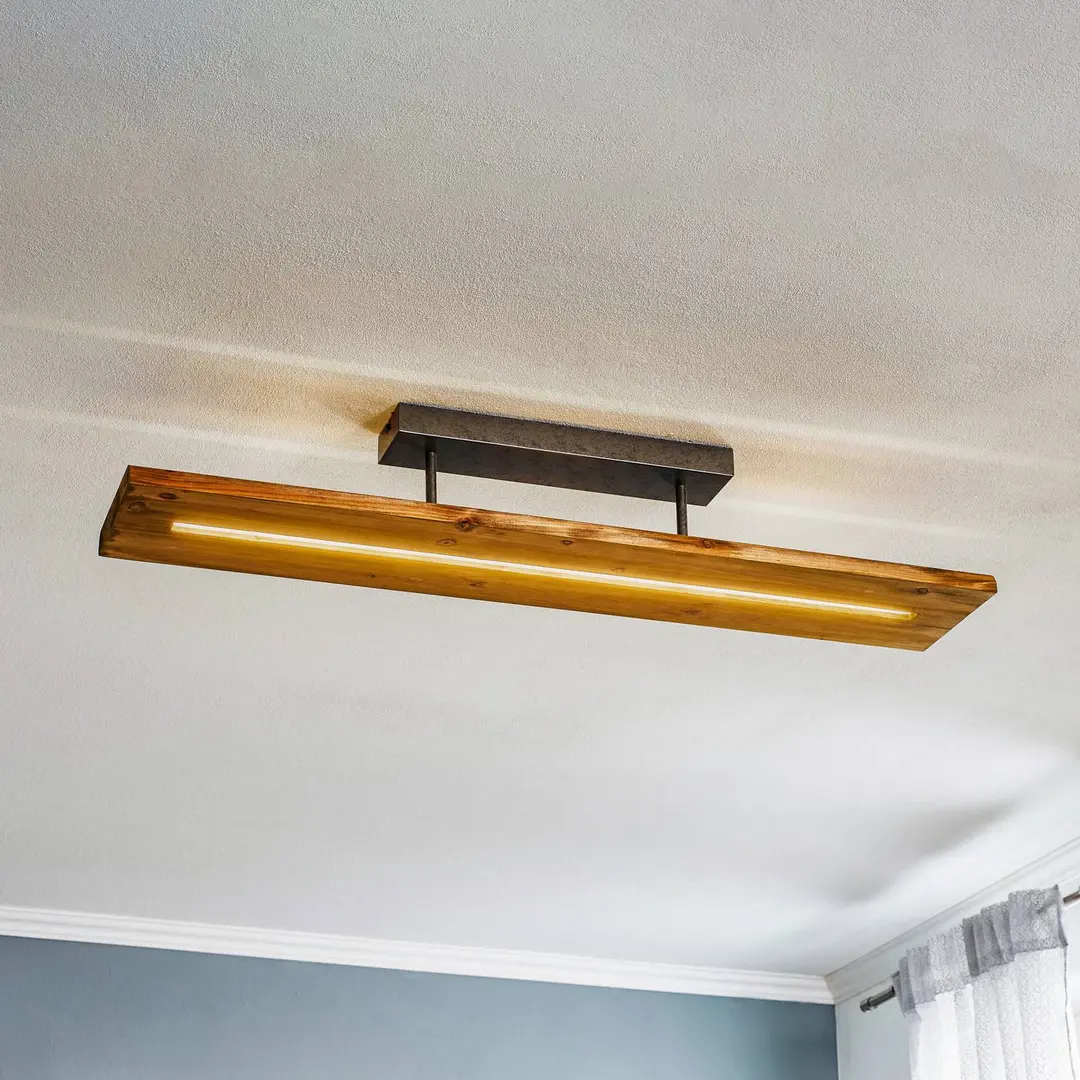 Trio Lighting LED-Deckenleuchte Brad aus Holz