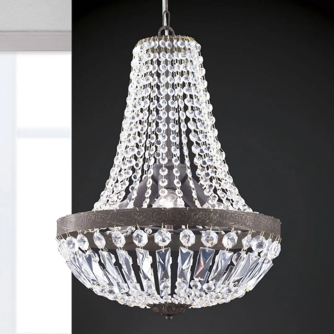 Orion Hängeleuchte Arila, Kristallketten, Ø 40 cm