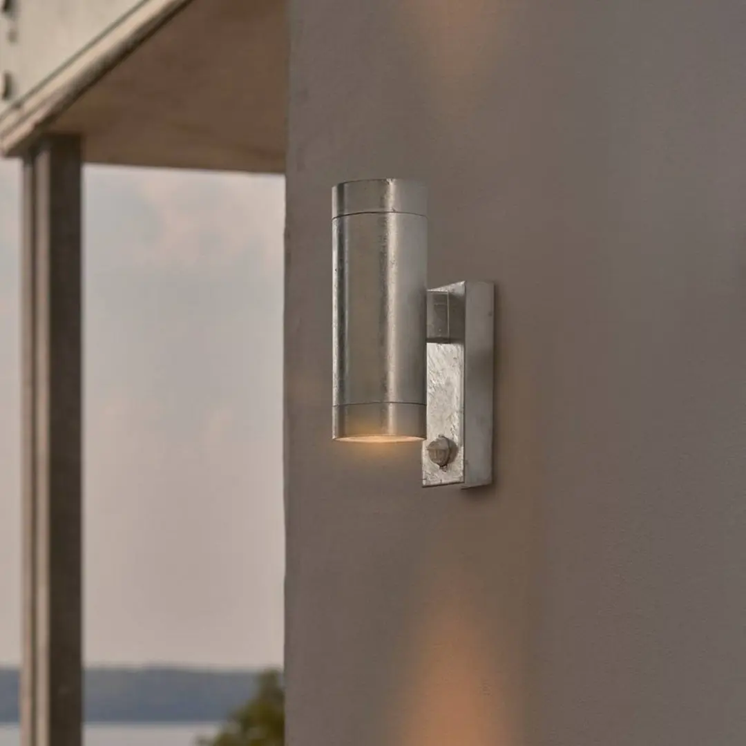Nordlux Außenwandlampe Tin Maxi, verzinkt, IP54, GU10