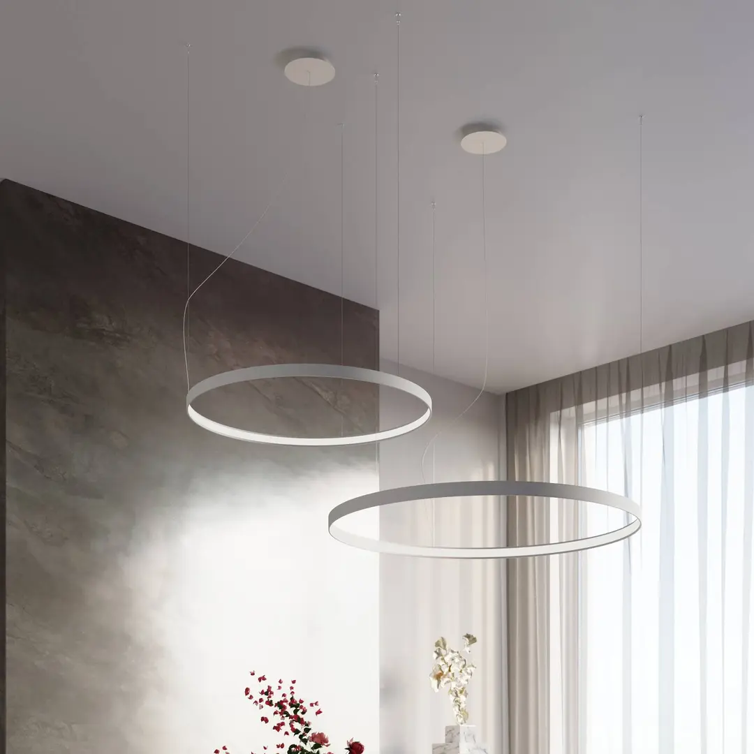 SOLLUX LIGHTING LED-Hängeleuchte Rio 78, waagerecht, 3.000 K, weiß