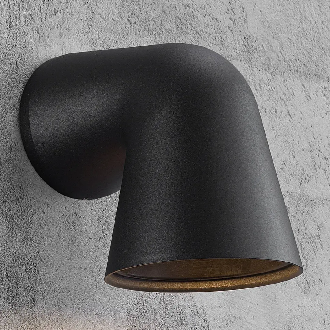 Nordlux Moderne Außenwandleuchte Front in Schwarz