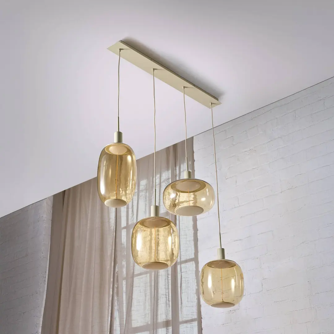OSRAM Hängelampe Decor Needle Linear beige, Stahl, 4-fl. E27