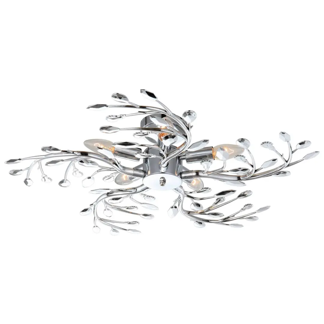 Globo Deckenleuchte Flash aus Metall, chrom, Ø 65 cm