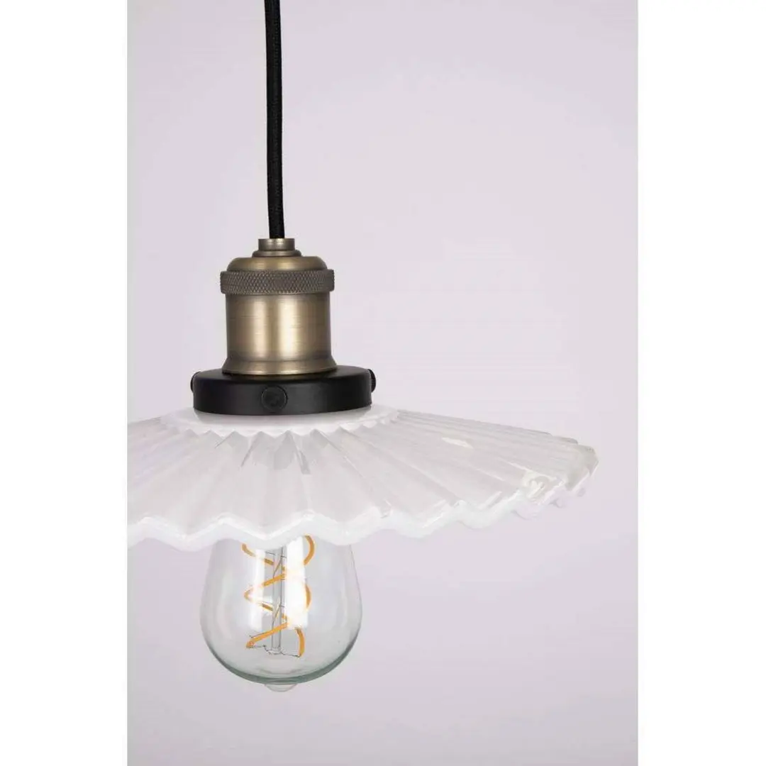 Globen Lighting Pendelleuchte COBBLER, weiß, Ø 25 cm