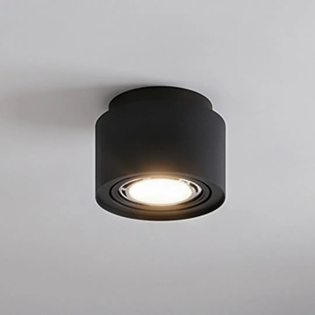 Arcchio Deckenlampe Walisa, Ø 15 cm, schwarz, Metall, GU10