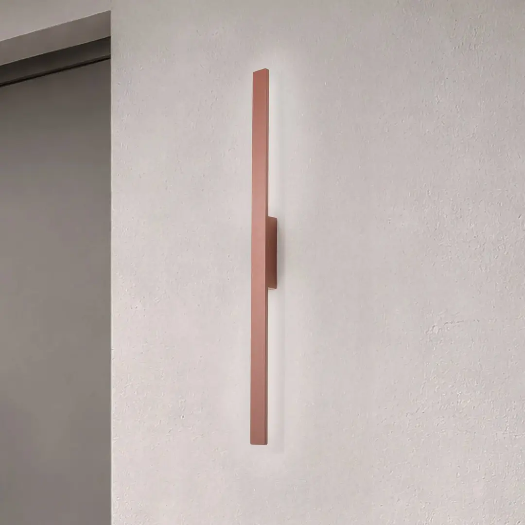 Nowodvorski Lighting LED-Wandleuchte Demi M, ziegelrot, Alu, Höhe 100 cm, IP54