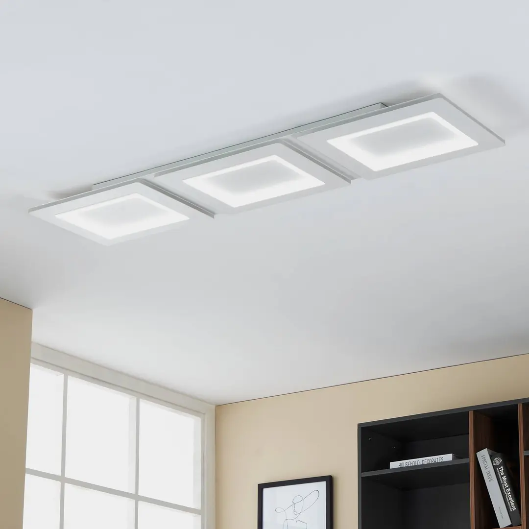 EGLO connect LED-Deckenlampe Padrogiano-Z 3-fl., 120 x 30 cm