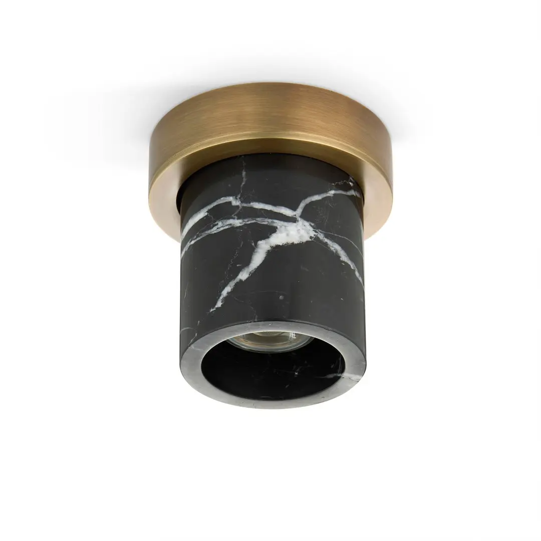 DESIGN BY US Deckenlampe Miss Marble aschgrau/messing brüniert, GU10 MR11