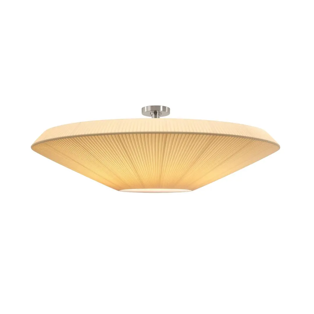 Bover Deckenlampe Siam 120, Höhe 36 cm, nickel/cremefarben