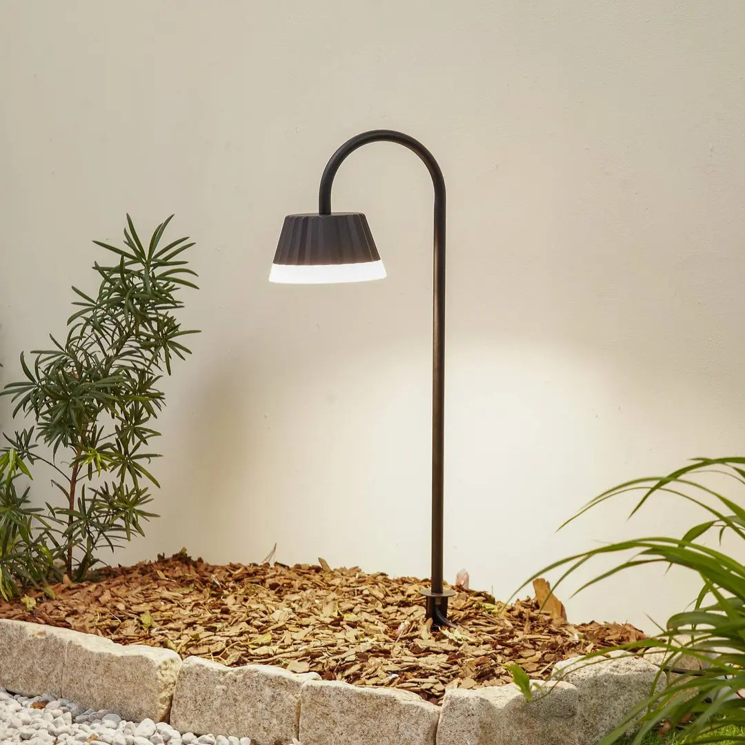 Lindby LED-Erdspießleuchte Ameline, anthrazit, IP65, 77 cm