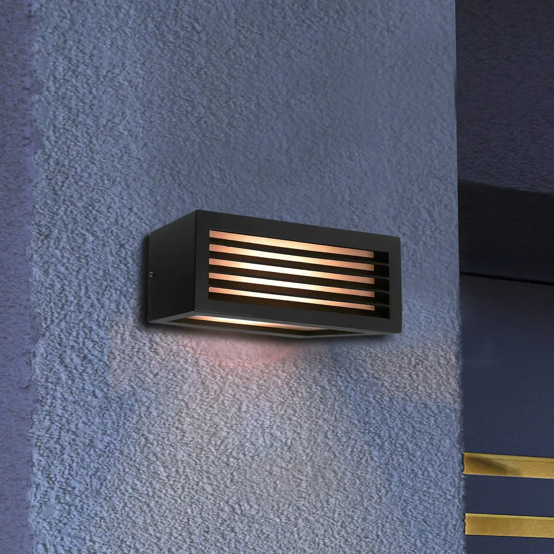 Deko-Light Außenwandlampe Rilongo abgeblendet, up/down, Alu, dunkelgrau