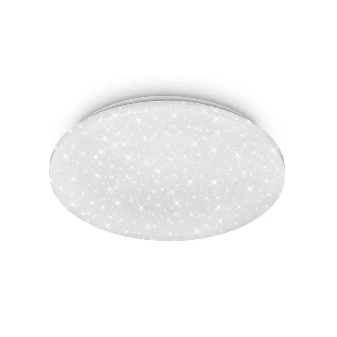 Briloner LED-Deckenleuchte Vipe A, weiß, Sternenhimmel, Ø 29 cm, 8 W