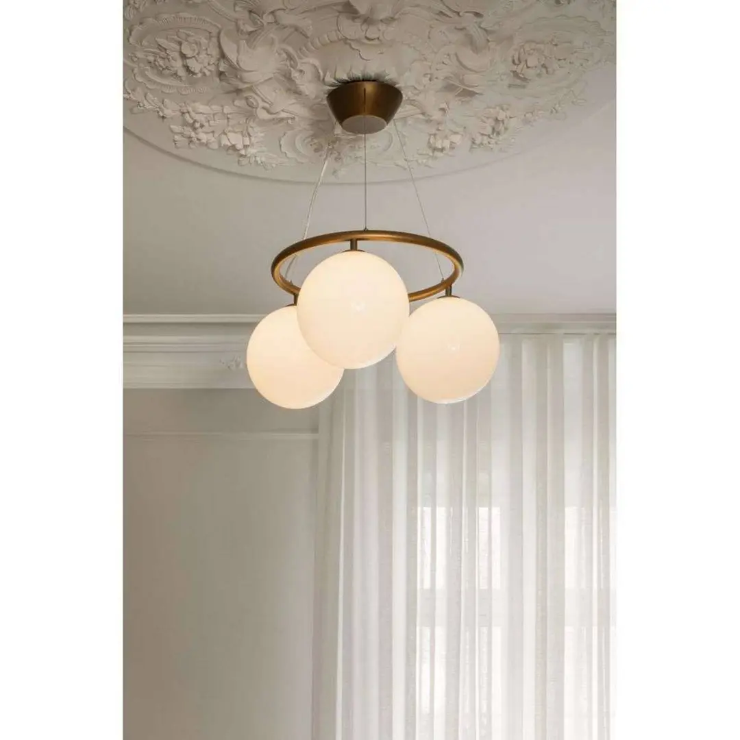 Nuura Kronleuchter Miira 3 Circular, Ø 54 cm, bronze/opal