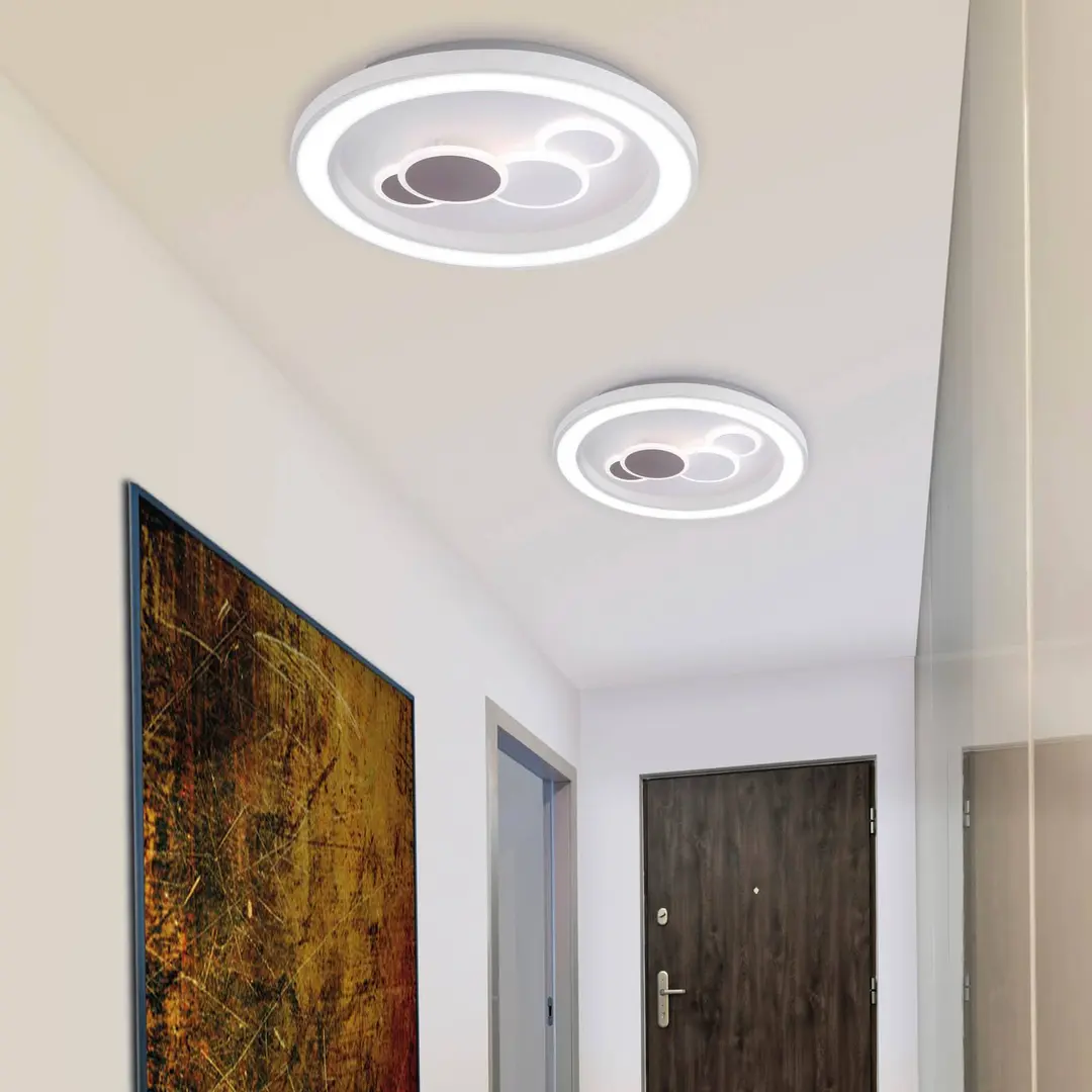 Paul Neuhaus LED-Deckenleuchte Eliza, weiß, Metall, Ø 60 cm