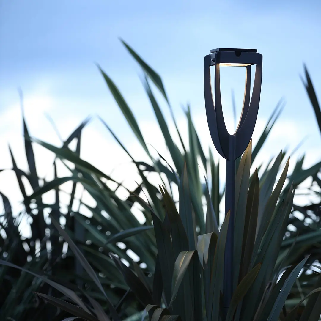 Les Jardins LED-Solarleuchte Tulip mit Erdspieß, anthrazit
