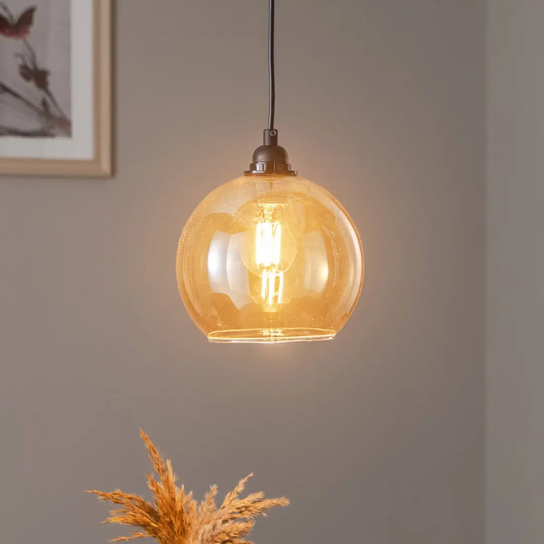 Opviq Hängeleuchte Gold 020 1-flammig Glas Ø20cm