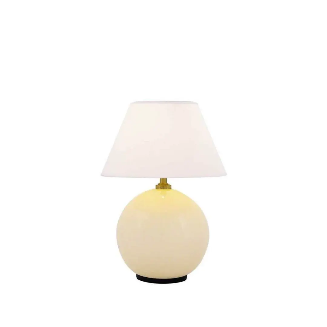 Globen Lighting Akku-Tischlampe IRIS, creme, Höhe 23 cm, G4