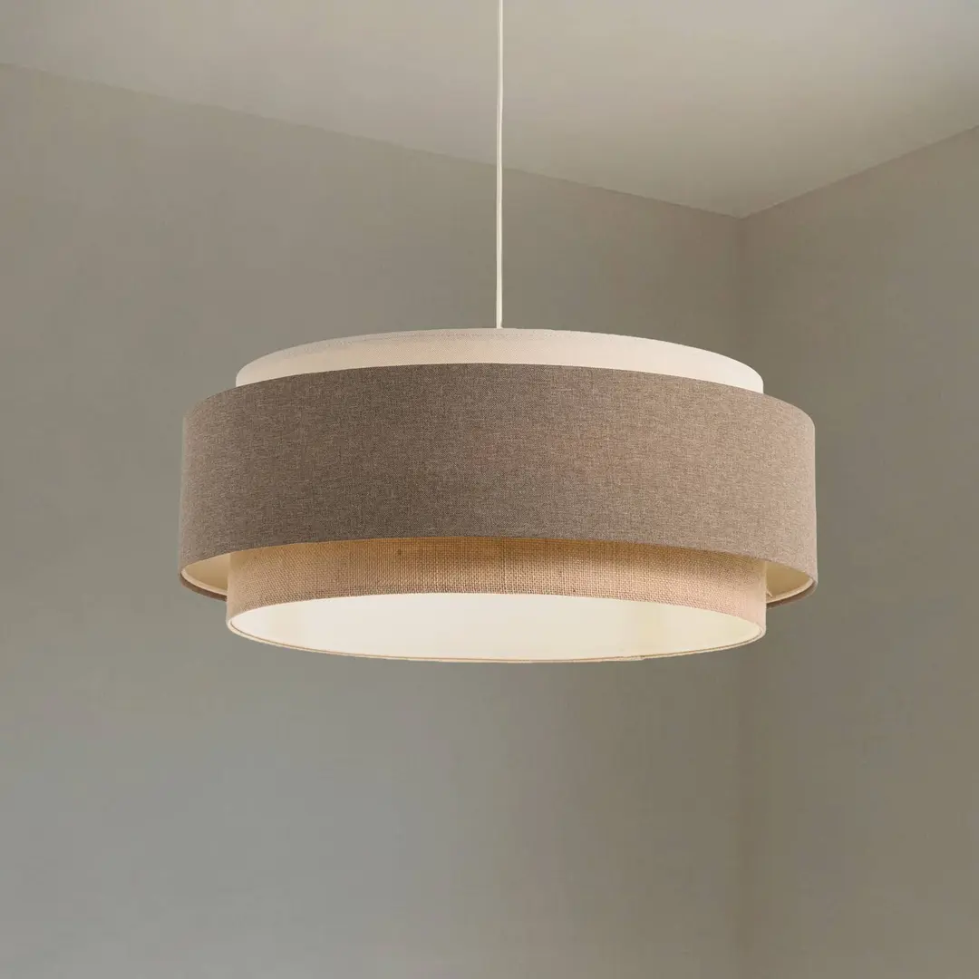 Maco Design Hängeleuchte Boho Elegant, braun/beige/creme, Ø 60cm, Textil