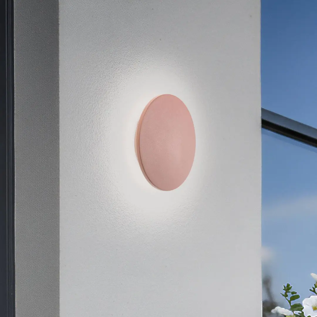Nowodvorski Lighting LED-Wandleuchte Aria M, ziegelrot, Aluminium, Ø 18 cm