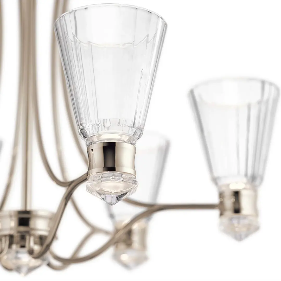 Quintiesse LED-Hängeleuchte Kayva, IP44, 6-flammig, nickel poliert