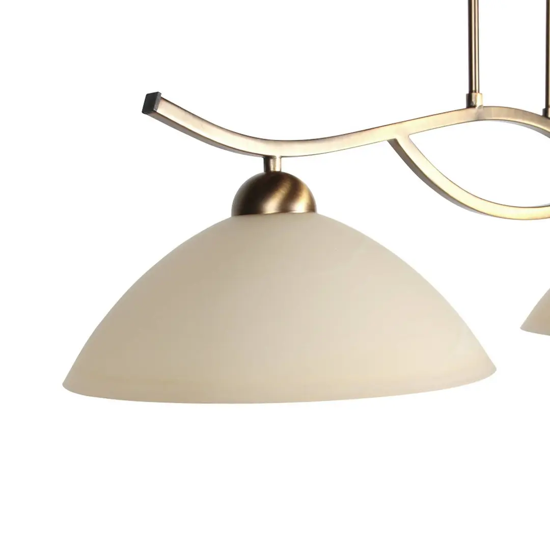 Steinhauer Hängeleuchte Anthea, 2-flammig, bronze, Metall, Glas, E27