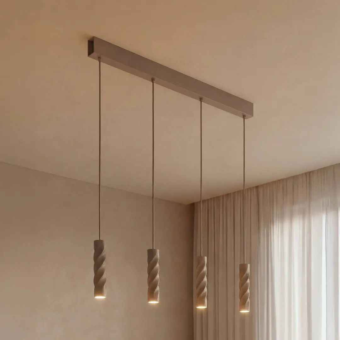 OSRAM Hängelampe Decor Twirl, beige, Länge 86 cm, 4-flammig