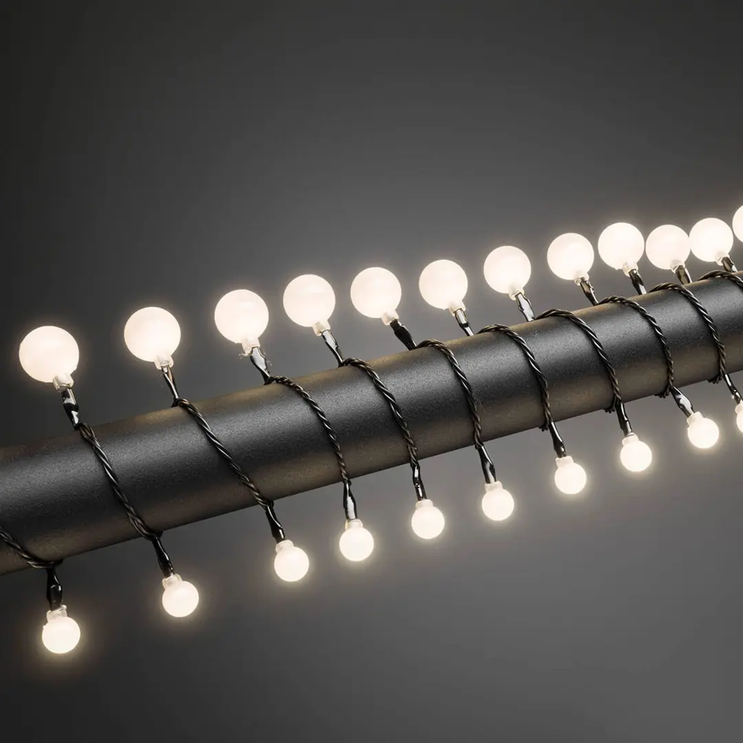 Konstsmide Christmas Kugel-Lichterkette LED warmweiß 80-flg.