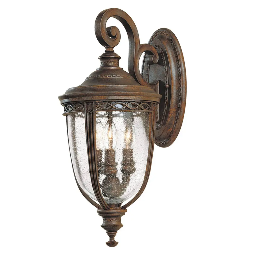 ELSTEAD Wandlaterne English Bridle IP44 Ø 21,6 cm bronze