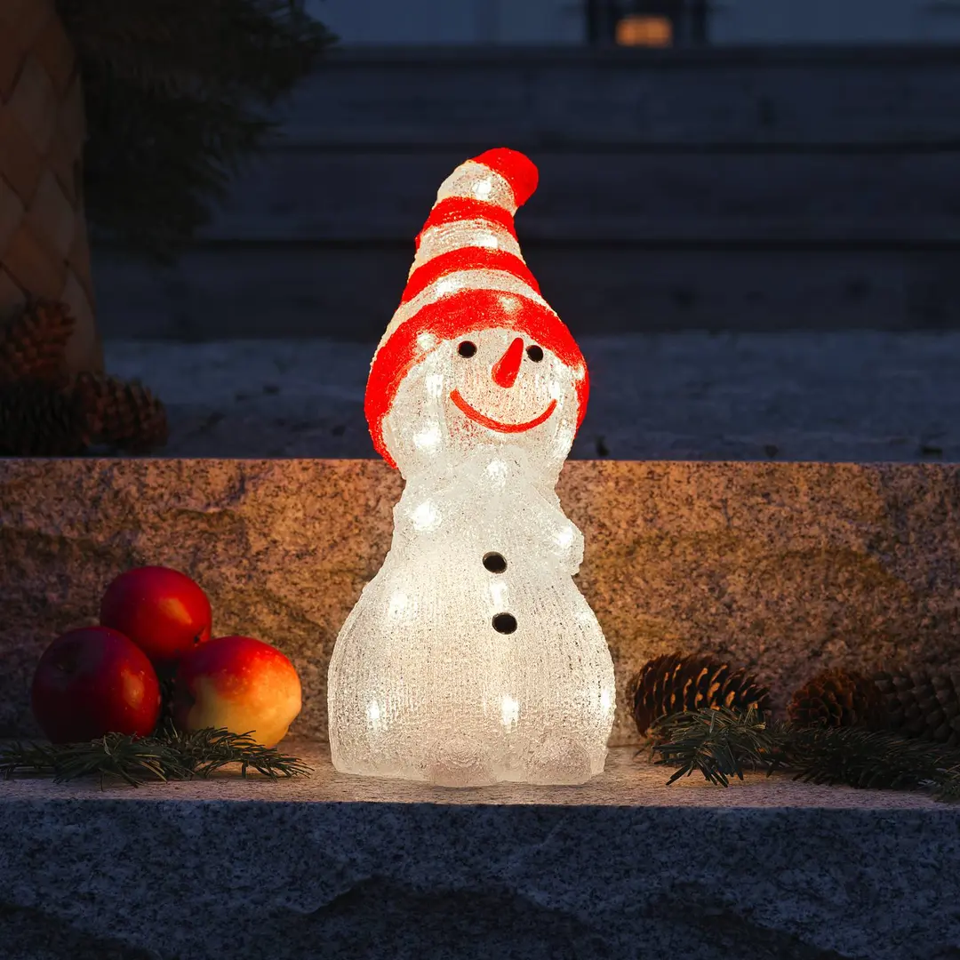 Konstsmide Christmas LED-Leuchtfigur Schneemann für außen, IP44