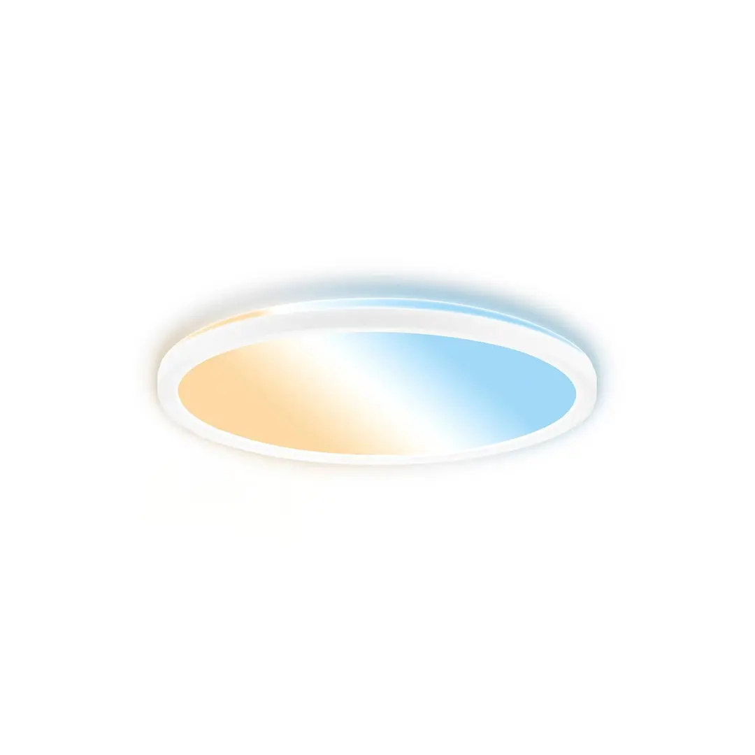 Briloner LED-Deckenleuchte Tava A, CCT, Ø 29 cm, weiß, Fernbedienung