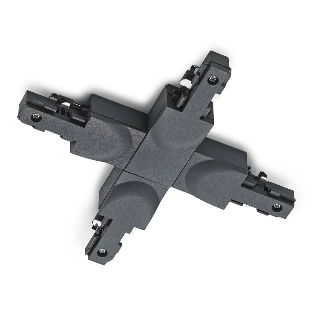 Trio Lighting X-Verbinder DUOline 2-Phasen-Schiene, schwarz matt